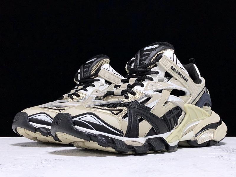 Track Cream and Black Sneakers