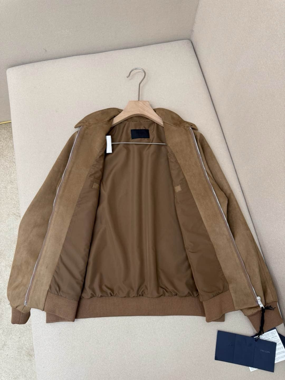 Navy Nylon Plain Bomber - Men's