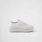 Laced fabric sneakers