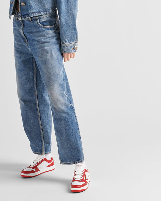 Downtown sporty leather sneakers