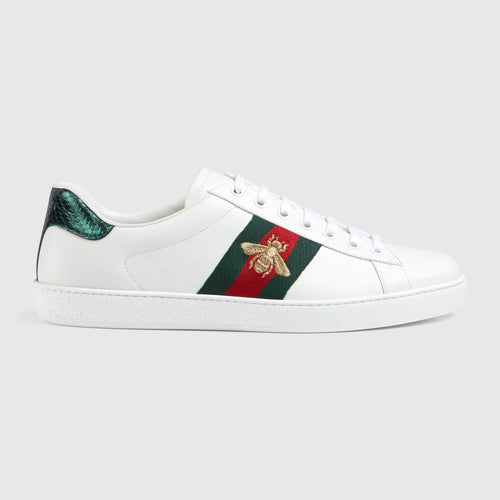 Ace Embroidered Sneaker – the Ace low-top sneaker in leather features the House's gold embroidered bee set – LUX VERSE Luxury Designer Fashion Outlet