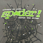 Grey Cotton Web Print Pullover - Men's