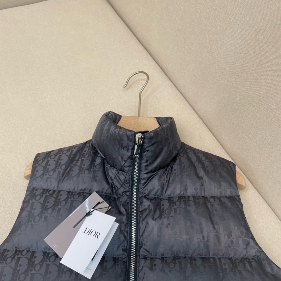 Blue Nylon Quilted Gilet - Men's