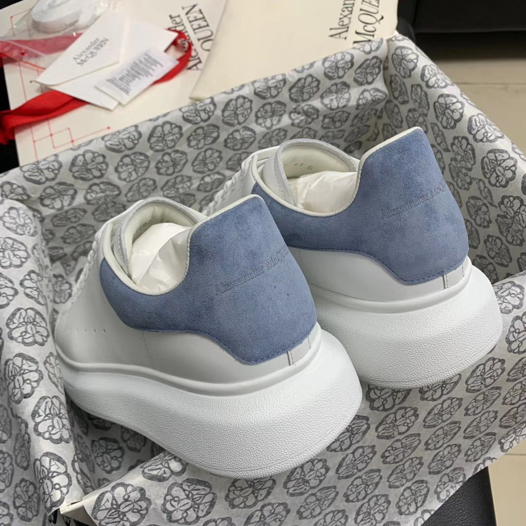 Oversized Dusty Blue Tab Sneakers