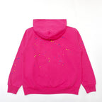 Pink Cotton Web Graphic Pullover - Men's