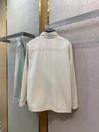 Cream Corduroy Patch Long-Sleeve - Men's