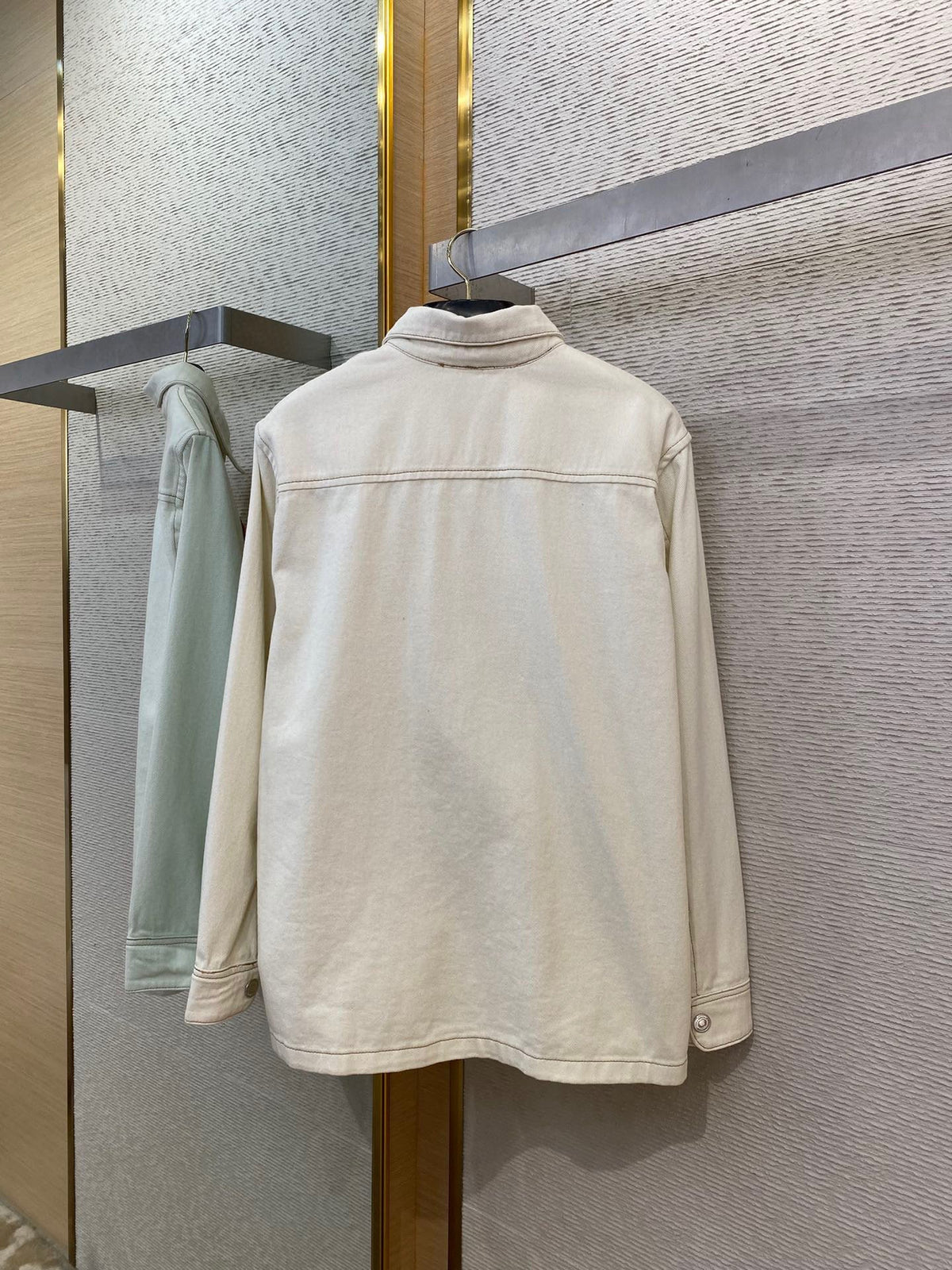 Cream Corduroy Patch Long-Sleeve - Men's