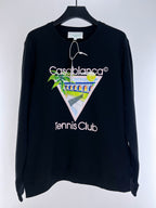 Navy Cotton Palm Graphic Crewneck - Men's