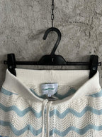 Blue Chevron Knit Shorts - Men's