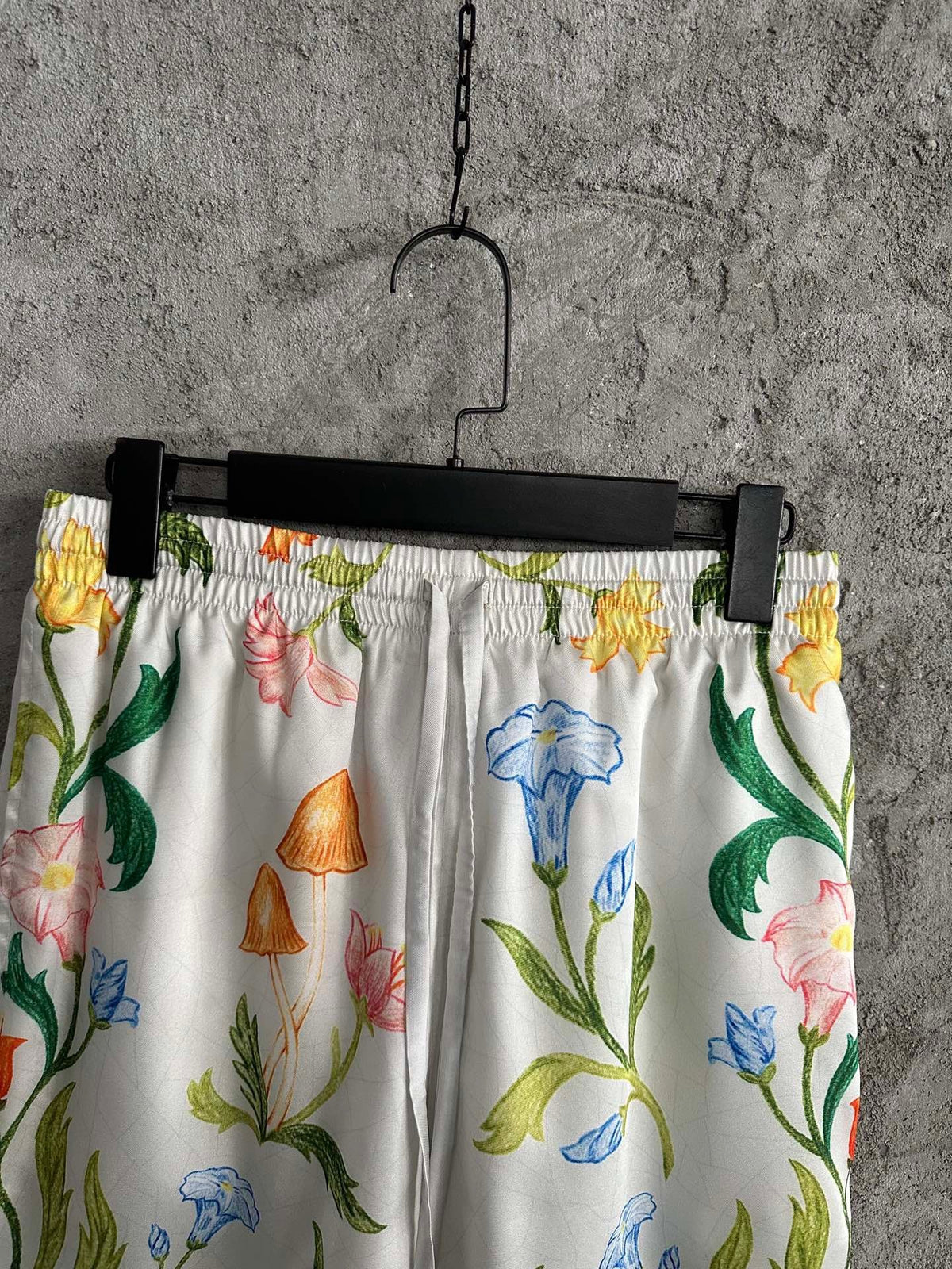 Floral Print Silk Shorts - Men's