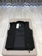 Black Nylon Arm Patch Gilet - Men's