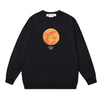 Black Cotton Planet Graphic Crewneck - Men's