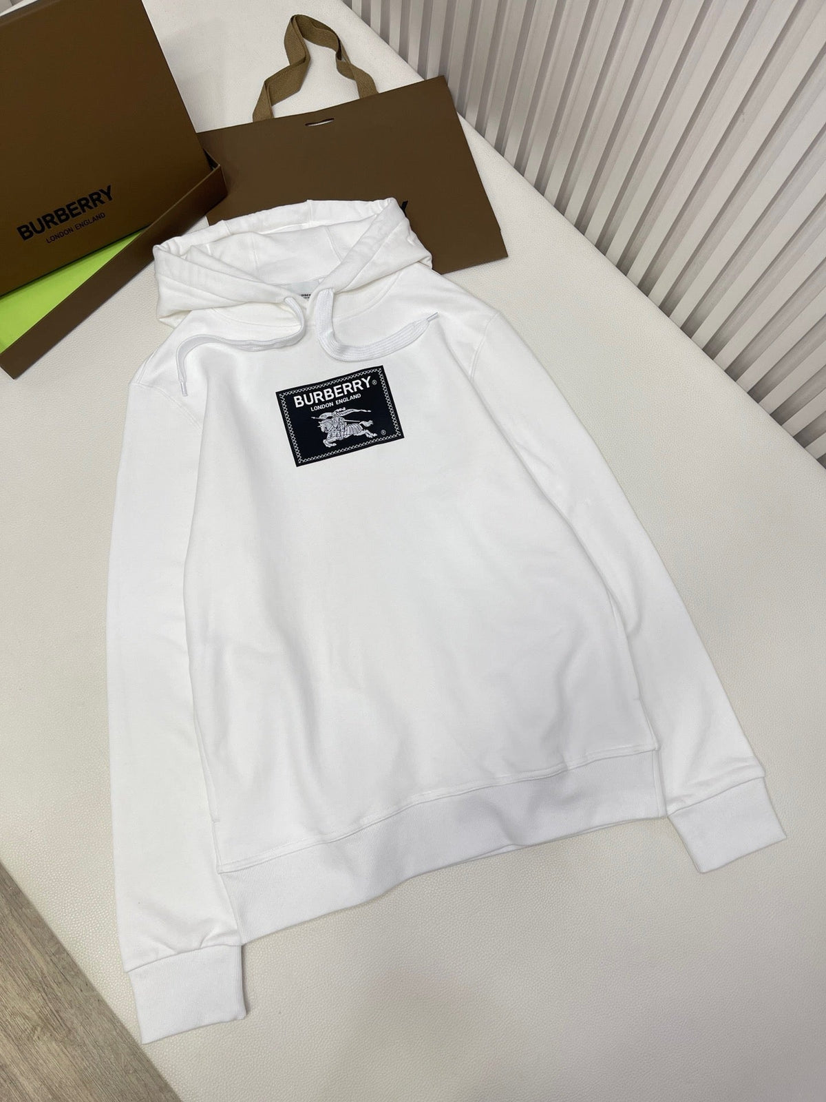 Black Cotton Logo Pullover - Men's