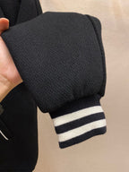 Black Wool Letter Varsity - Men's