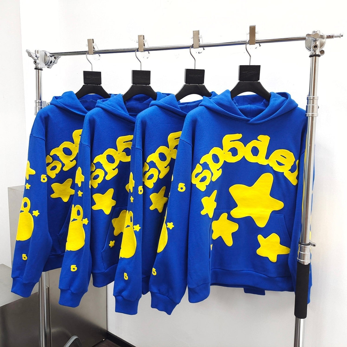 Blue Cotton Graphic Pullover - Men's