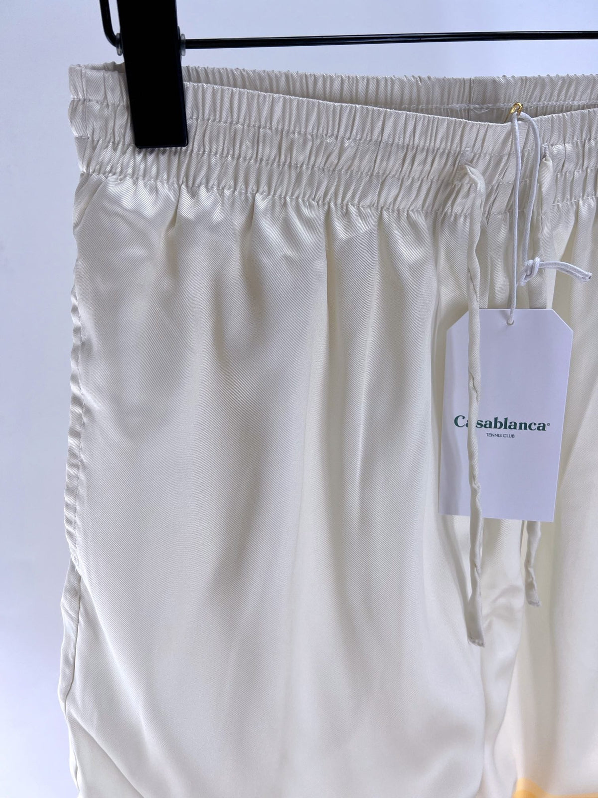 Orange Gradient Hem Silk Shorts - Men's
