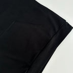 Black Cotton Logo Pullover - Men's