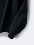 Cream Wool Text Logo Crewneck - Men's