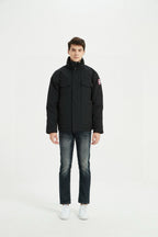 Black Nylon Down Parka - Men's