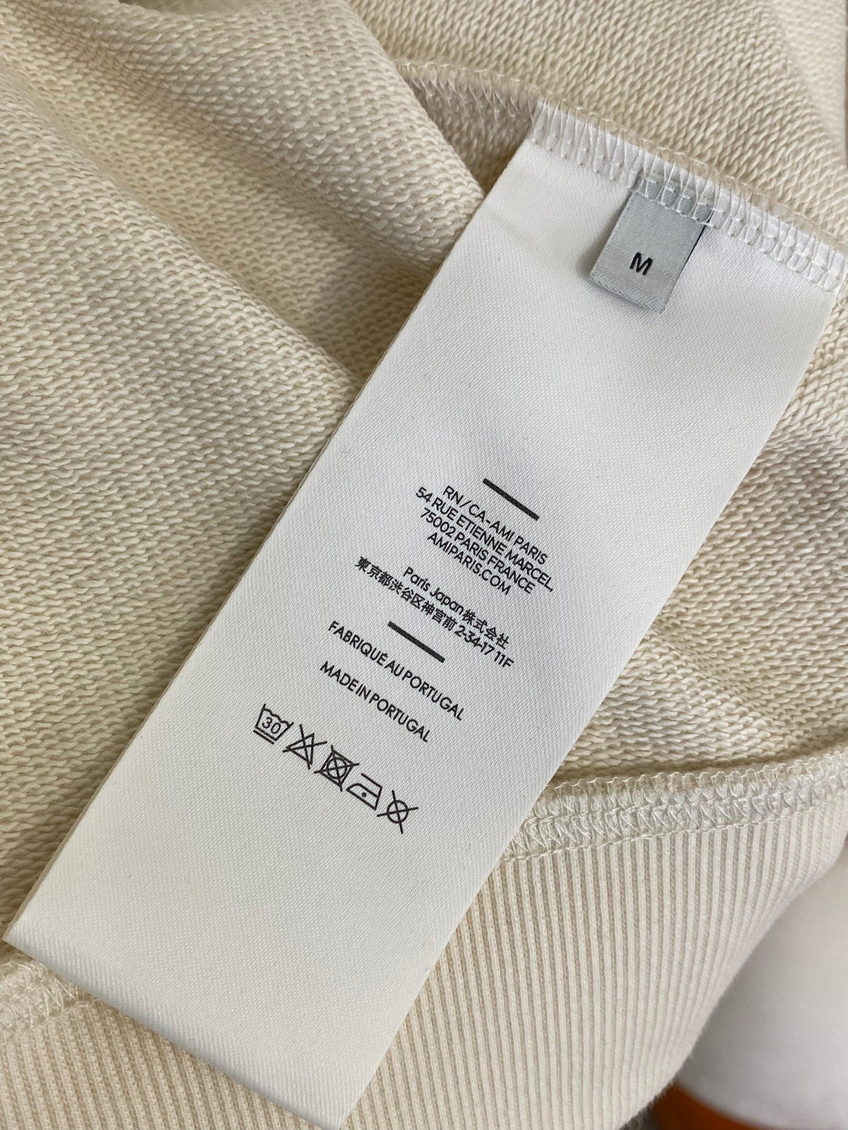 Cream Cotton Heart Logo Crewneck - Men's