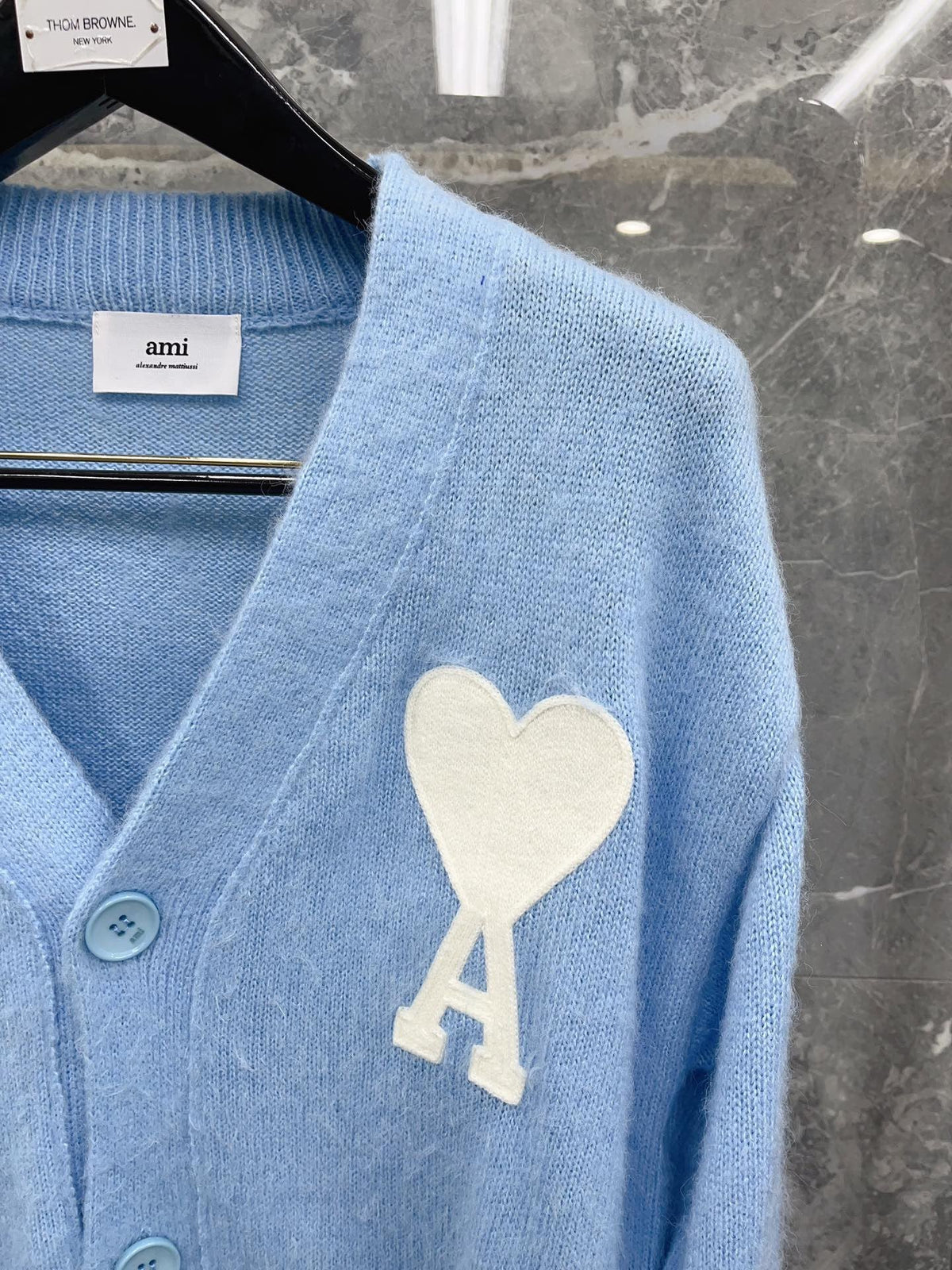 Light Blue and Pink Sweater - Men's