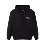 Black Cotton Chest Logo Pullover - Men's