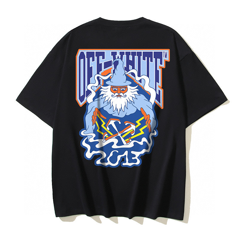 Black Cotton Patch Short-Sleeve - Men's