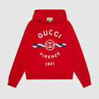 Cotton ‘Firenze 1921’ Hooded Sweatshirt – over the past 100 years, the trademark has been used to identity – LUX VERSE Luxury Designer Fashion Outlet
