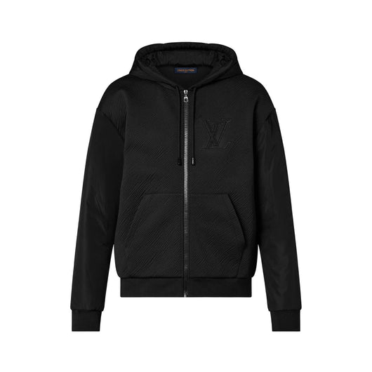 Hybrid Zipped Technical Cotton Hoodie