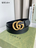 Double G Silver Buckle Belt