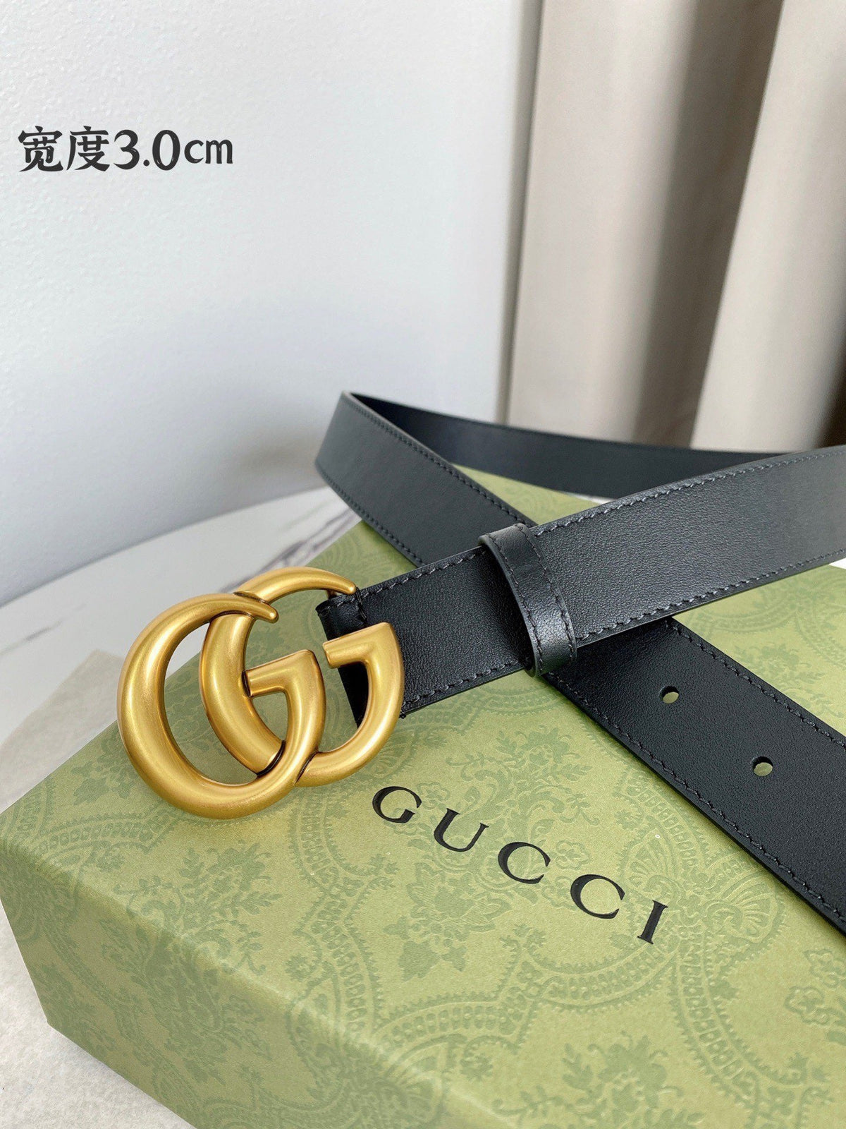 Double G Gold Buckle Belt
