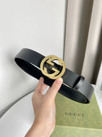 Interlocking G Smooth Leather Belt