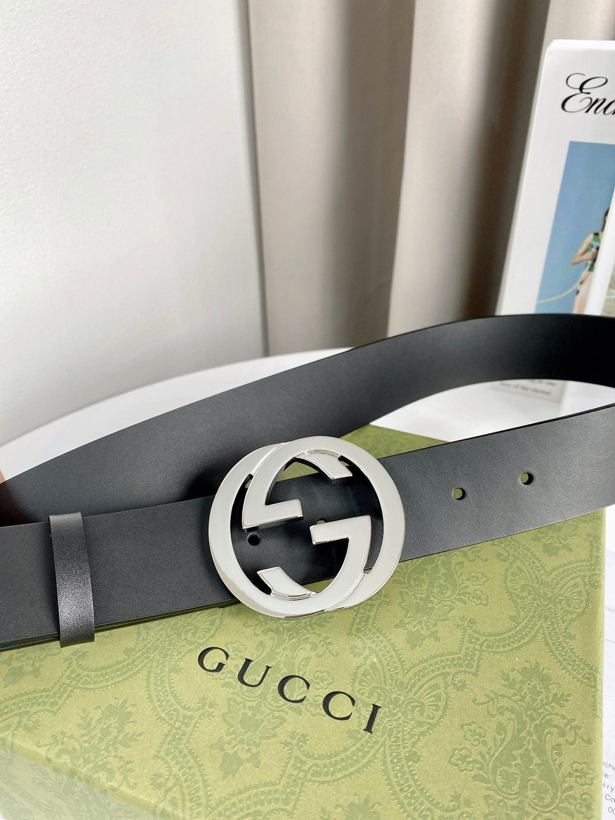 Interlocking G Smooth Leather Belt