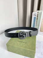Interlocking G Smooth Leather Belt