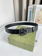 Interlocking G Smooth Leather Belt