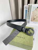 Interlocking G Smooth Leather Belt