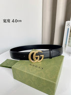 Wide Double G Grained Belt