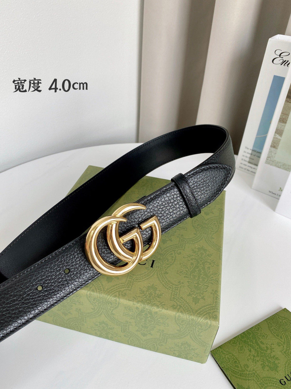 Wide Double G Grained Belt