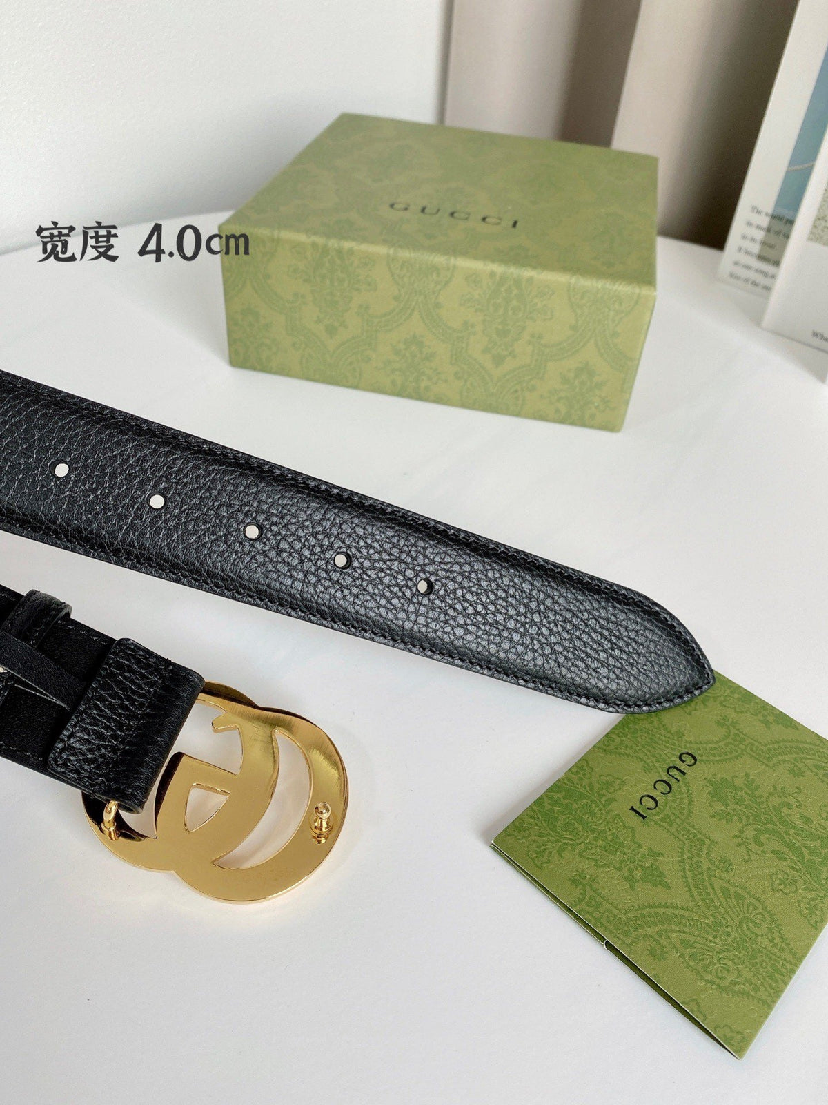 Wide Double G Grained Belt