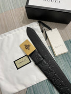 Interlocking G Guccissima Silver Belt