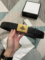 Interlocking G Guccissima Silver Belt
