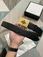 Interlocking G Guccissima Silver Belt
