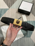 Interlocking G Guccissima Silver Belt