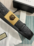 Interlocking G Guccissima Silver Belt