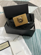 Interlocking G Guccissima Silver Belt