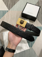 Interlocking G Guccissima Silver Belt