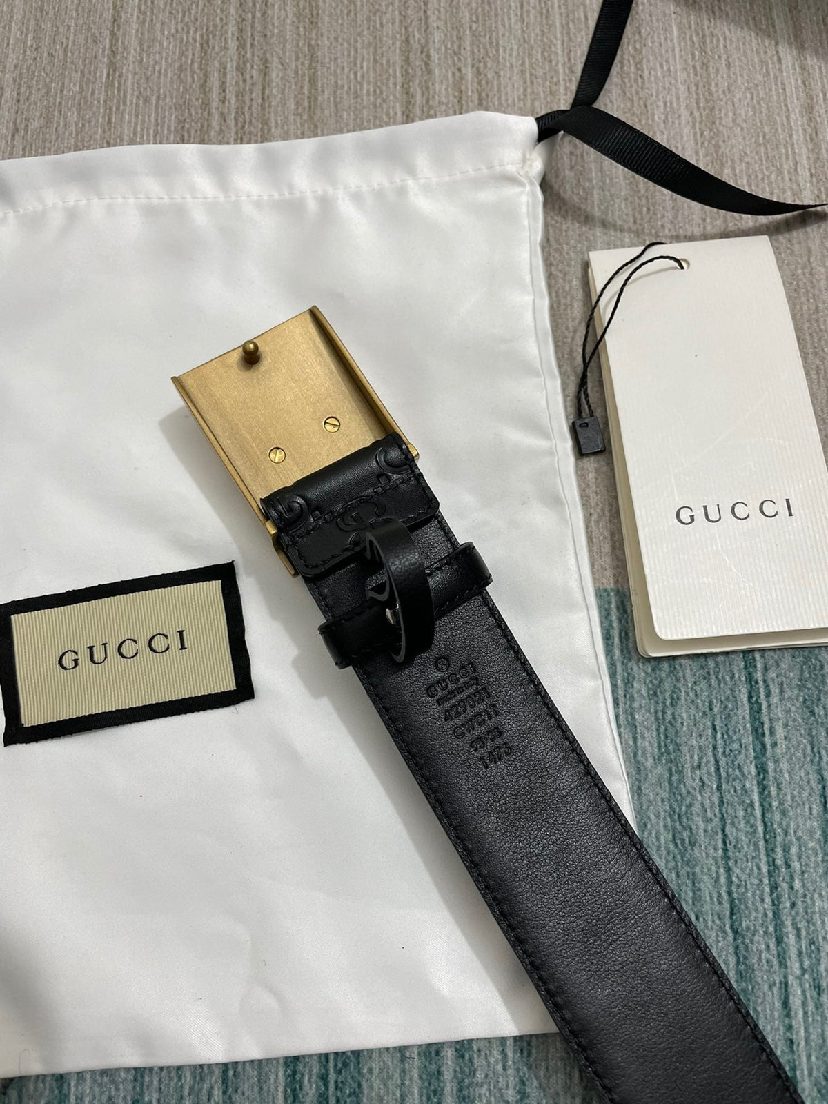 Interlocking G Guccissima Silver Belt