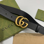 Double G Gold Buckle Belt