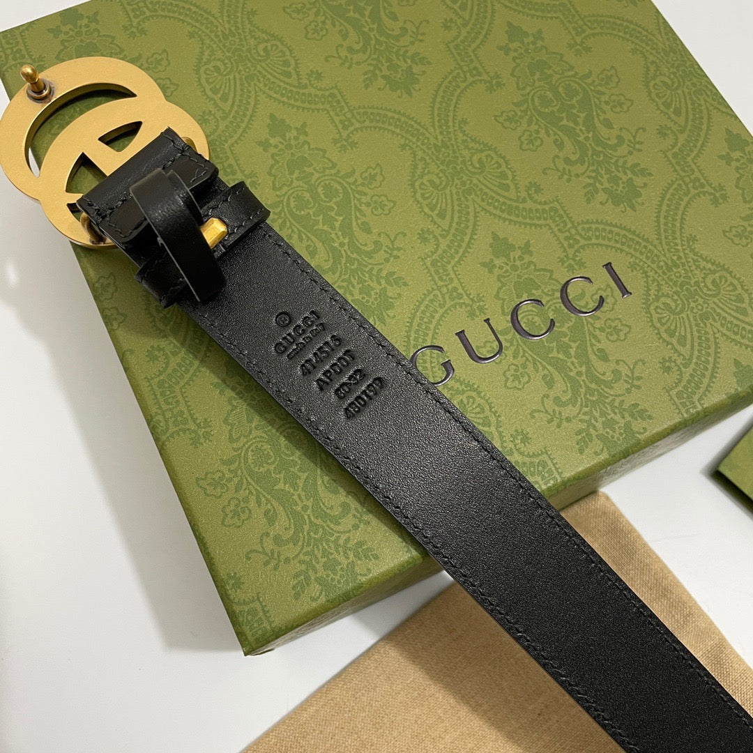 Double G Gold Buckle Belt