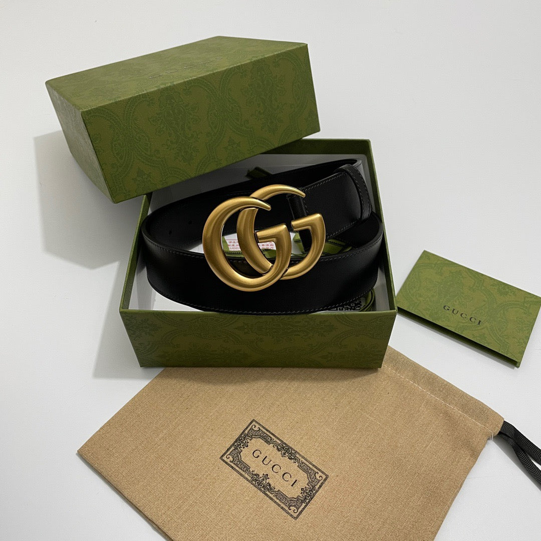 Double G Gold Buckle Belt